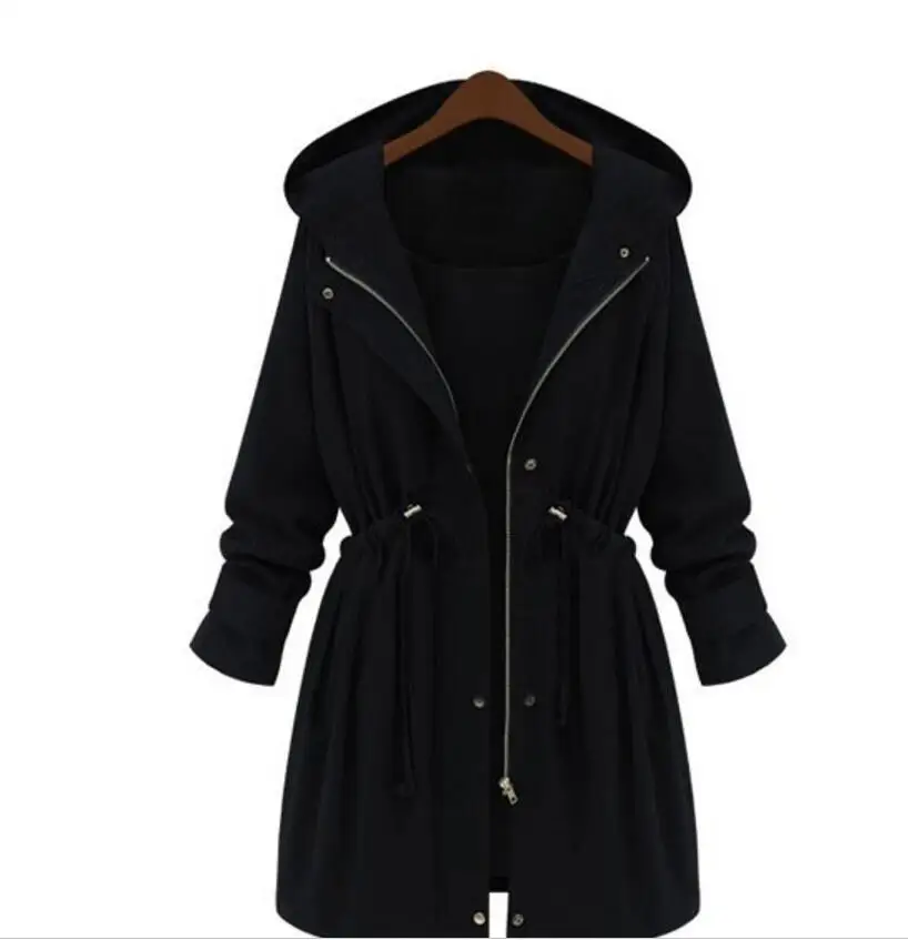 Новинка 2019 женские пальто длинный кардиган ветровка с капюшоном верхняя одежда