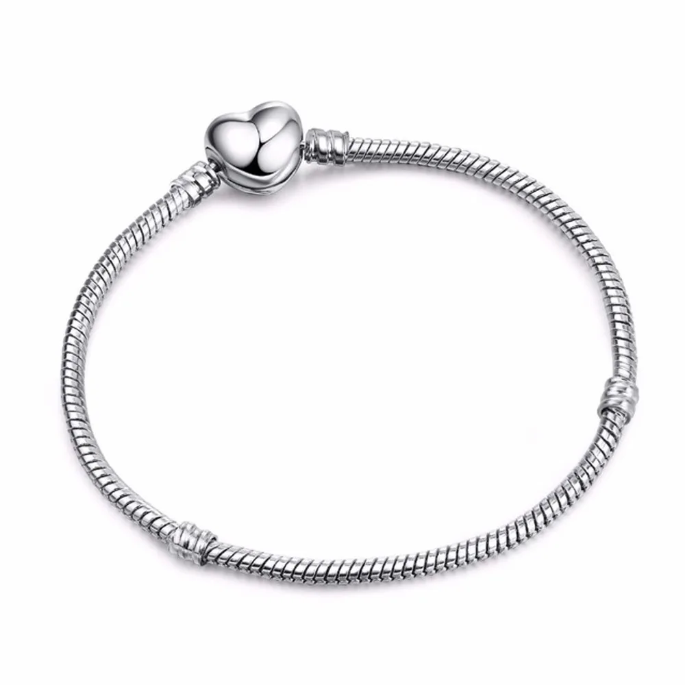 Fit Pandora, роскошный брендовый браслет, бисер, Mujer,, браслет, прозрачный, CZ, основа, змеиная цепочка, подвески для женщин, ювелирное изделие