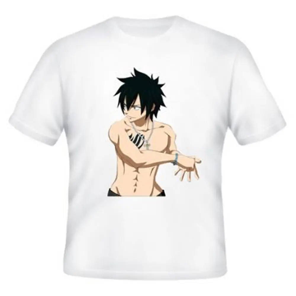 

2019 New T Shirt Men Fairy Tail New T-Shirt Men's White Tee Short Tee Shirt