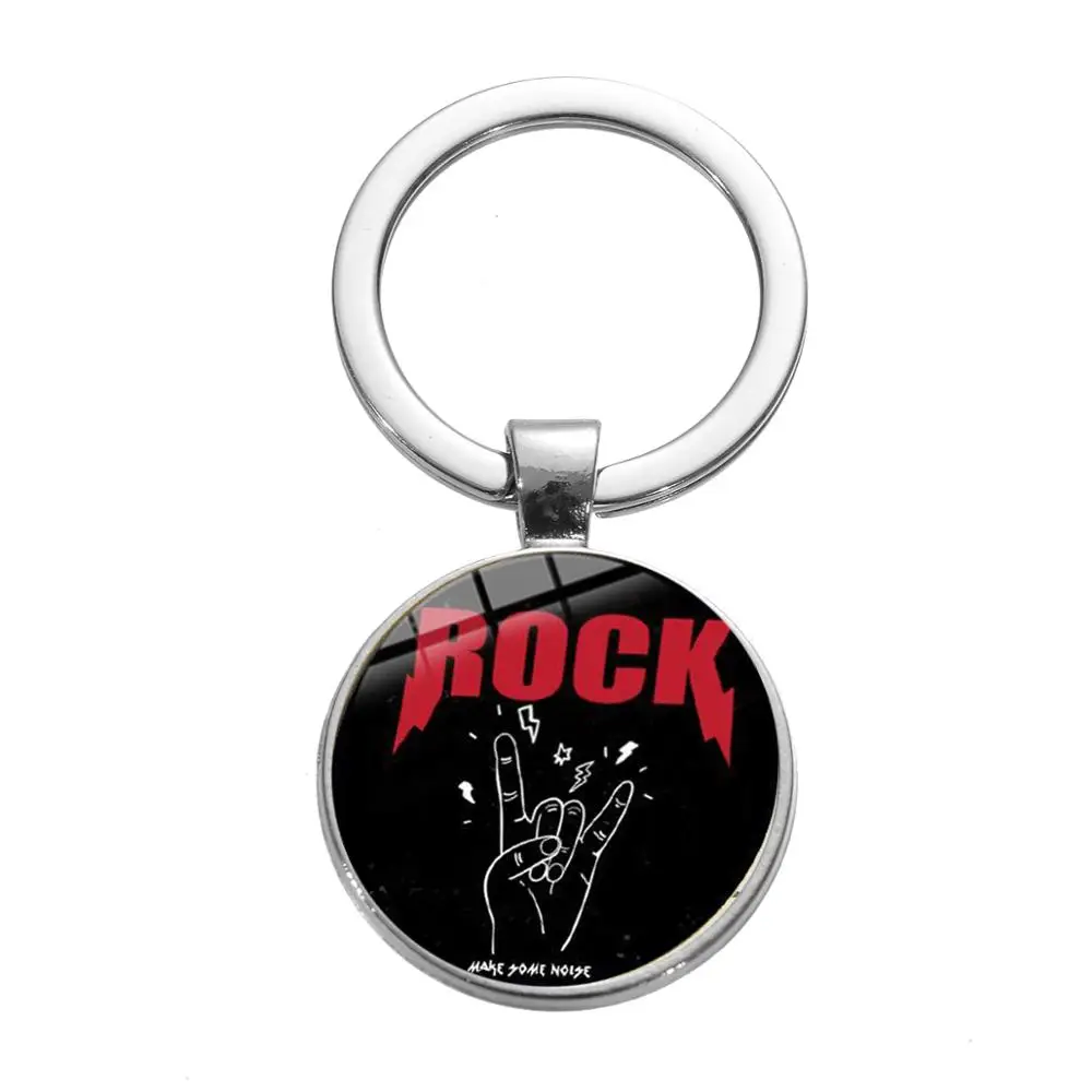 Азиатских рок брелок в виде руки Rock Band Прохладный жест мультфильм печатных