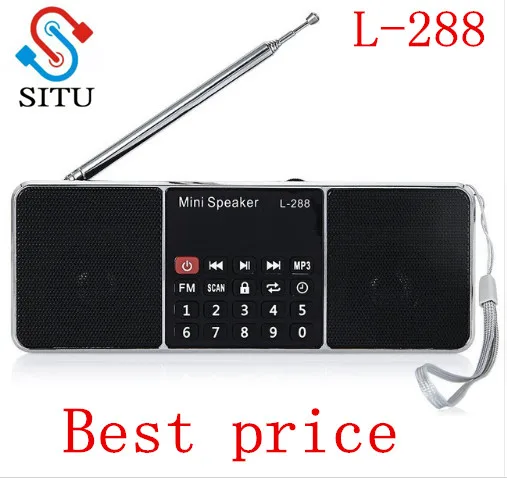 L-288 Мини Портативный FM-радиоприемник стерео музыкальный плеер с TFCard USB диском
