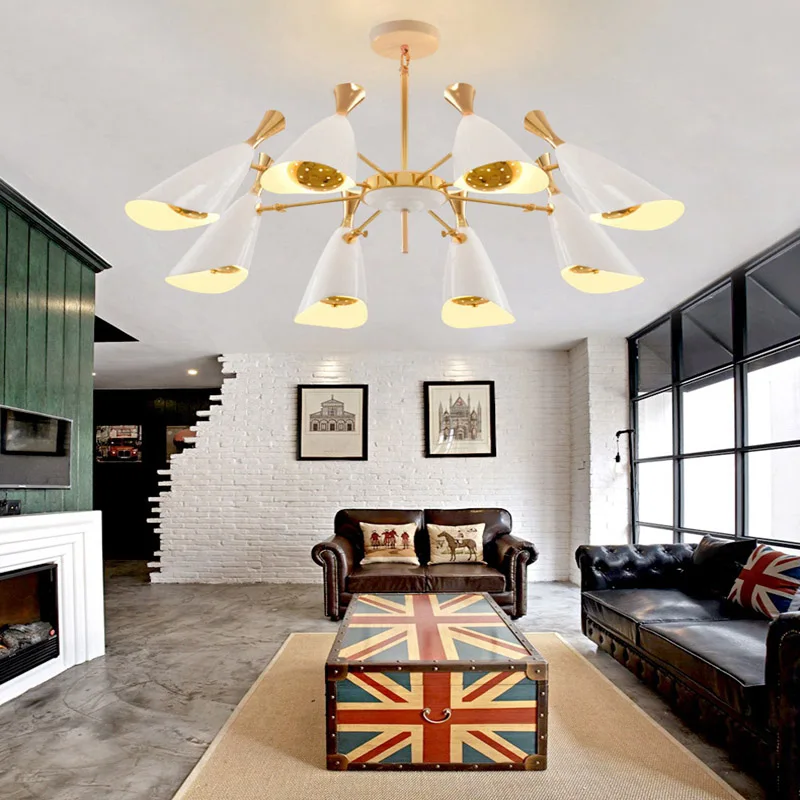 Современная Подвесная лампа в скандинавском стиле с музыкальным Рогом люстра для ресторана гостиной PL463|light