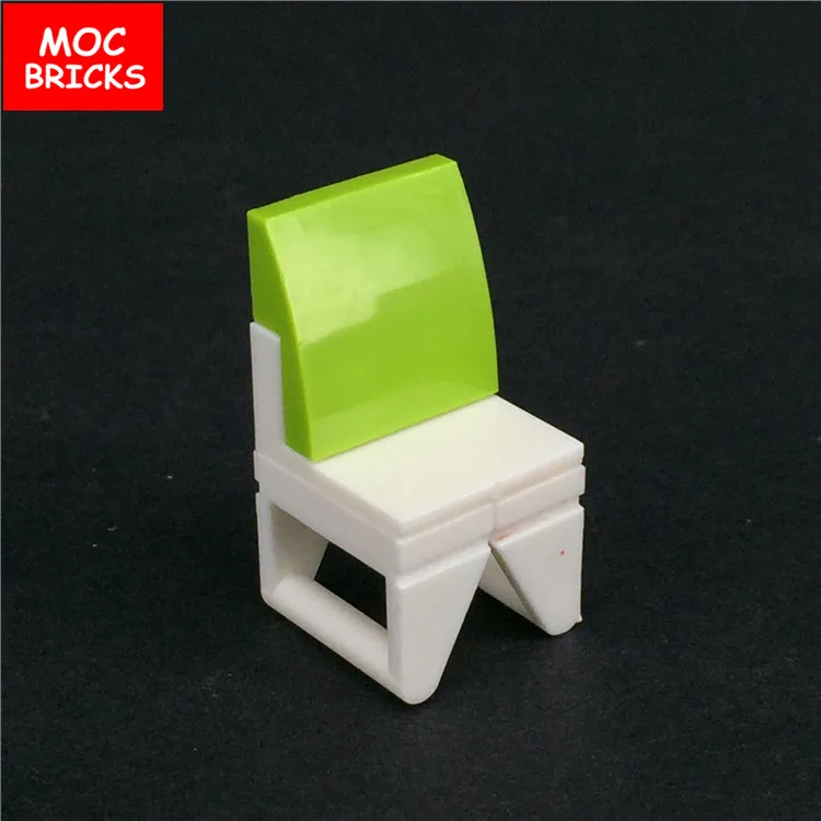 Кубики MOC разноцветные стулья белые настольные цветы модель пищевого диска экшн