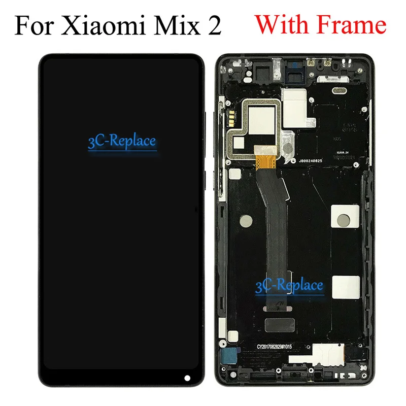 Mix2 and Black Frame Тест белый/черный для Xiaomi mi x/mi x pro/mi x 2/mi x 2S ЖК-дисплей кодирующий преобразователь сенсорного экрана в сборе с рамкой - Цвет: Mix2 and Black Frame