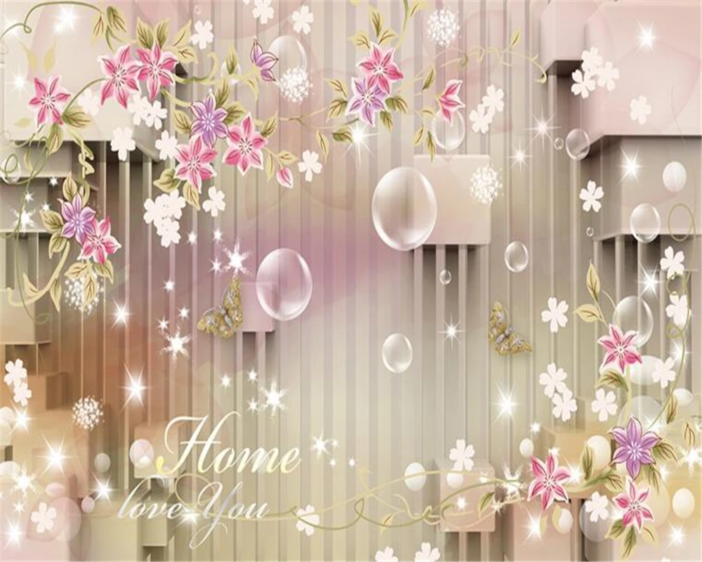 

Beibehang Custom 3D Photo murals Wallpaper European 3D Stereo Rose Mural Living Room Bedroom TV Background Mural 3d wall paper