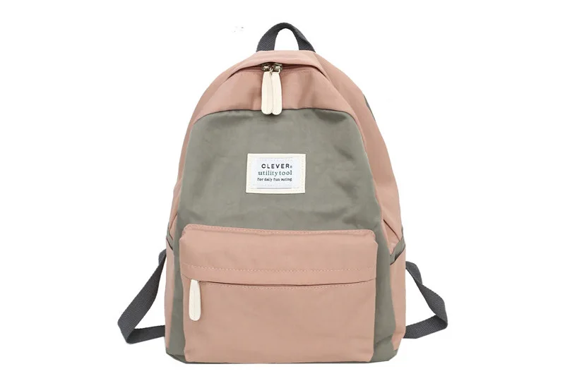 Повседневное Девушка пэчворк Рюкзак Школьный для подростков Холст back pack женщины школьные сумки Лоскутная Контрастность Цвет женский рюкзак школьный для девочки рюкзак подростковый