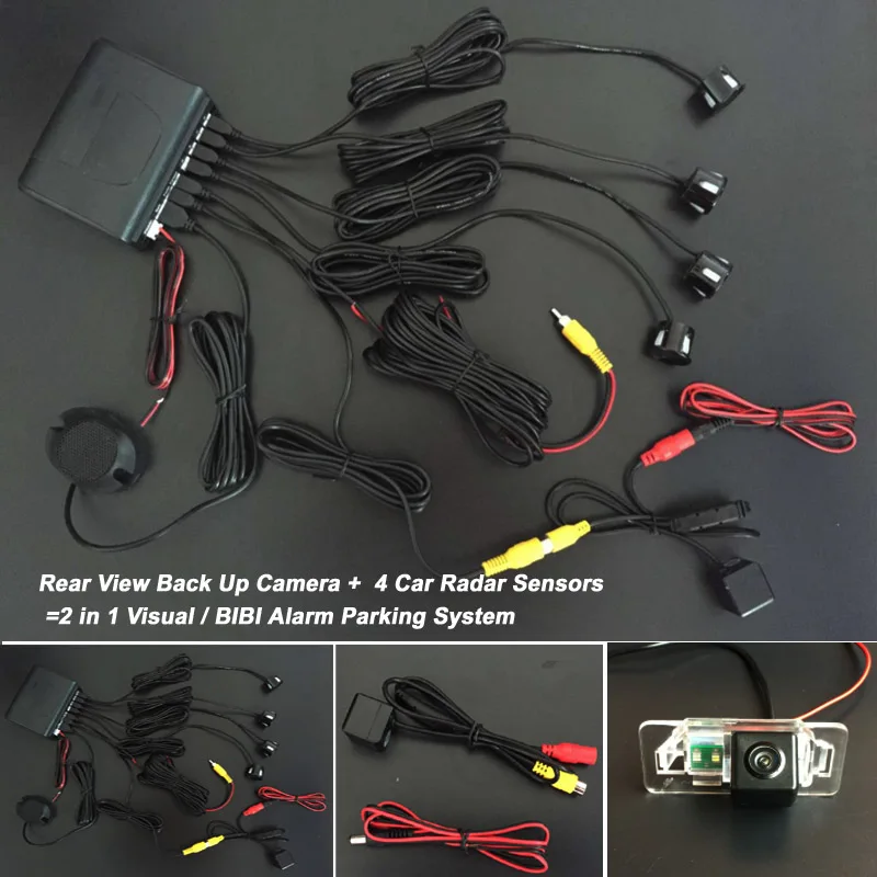Автомобильный парковочный радар заднего вида с датчиками + камера = 2 в 1