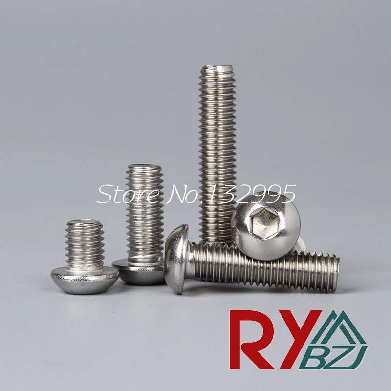 100 шт./лот M2/M2.5/M3/M4/M5/M6 * L ISO7380 Нержавеющая сталь A2 Шестигранная головка болта SUS 304 |