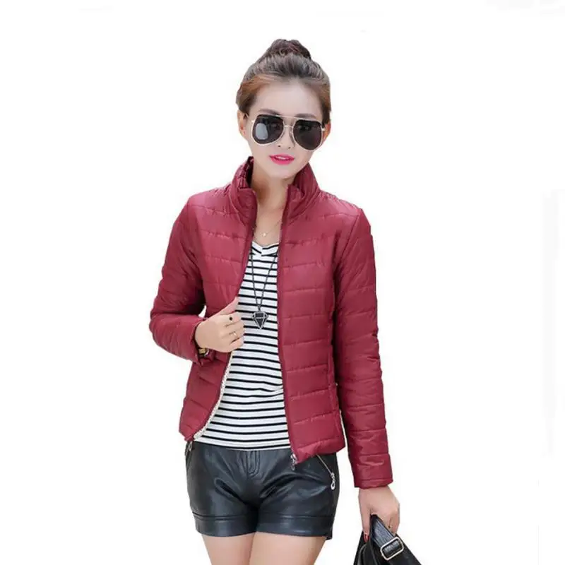

Winter Jackets L XL XXL 2XL Plus Size Slim Jacket Stylish Ladies Down Cotton Quilted Cotton-Padded Solid Thick Parkas