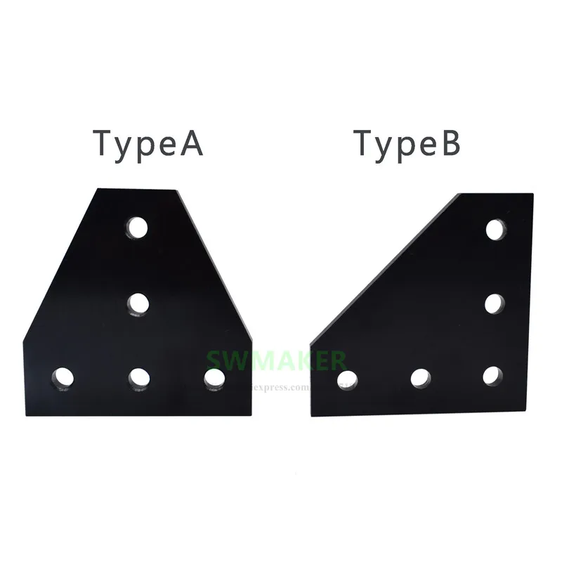 

1 pcs T Slot / L Shape black / silver Joining Plate for 2020 v-slot Aluminum Profile 3D Printer CNC machine