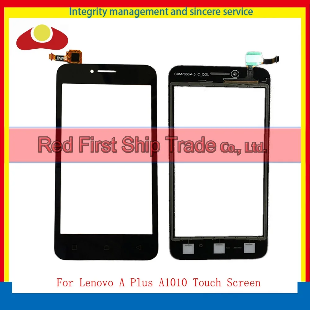 1Pcs/2Pcs High Quality 4.5" For Lenovo A Plus A1010 Touch Screen Digitizer Sensor Front Glass Lens Panel Black +Tracking Code |