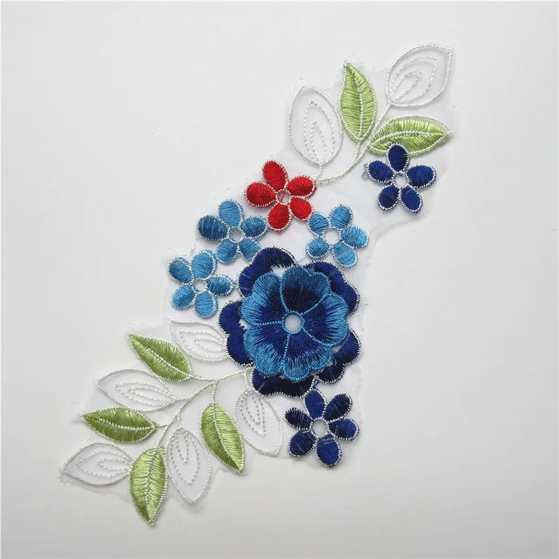 Кружевные вышитые воротники с вышивкой нашивки тканевые искусственные для