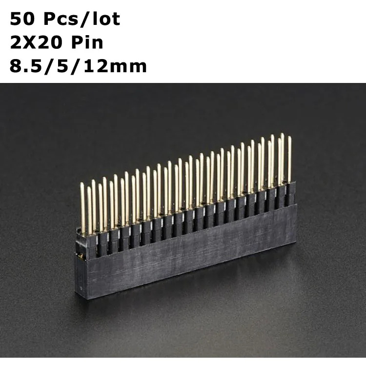 Hellotronics 50 шт./лот Штабелируемый разъем для Raspberry Pi B + 2 3 4 2x20 сверхвысокий Женский