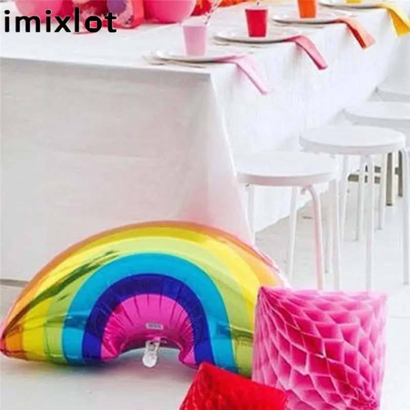 Imixlot Rainbow Unicorn Helium Foil воздушный шарик на день рождения ребенка принадлежности для