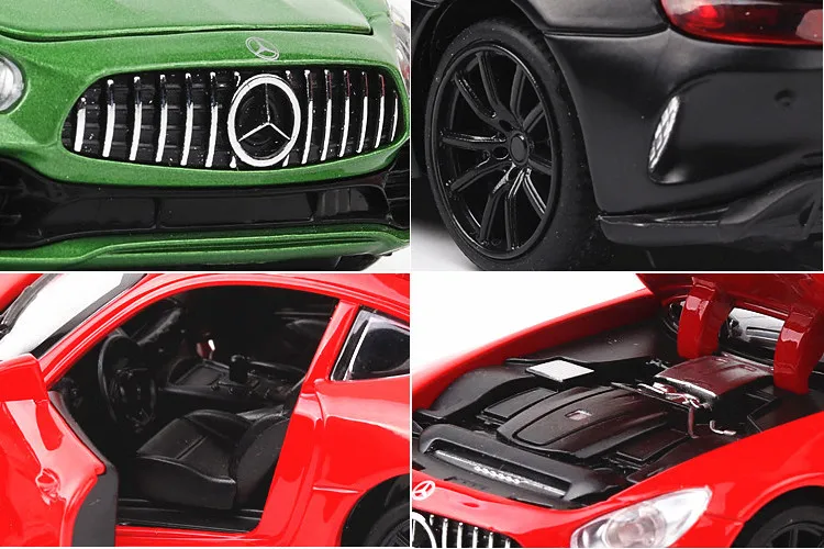 В коробке) Модель Автомобиля AMG Модель спортивного автомобиля звук и светильник Вытяните назад украшения автомобиля