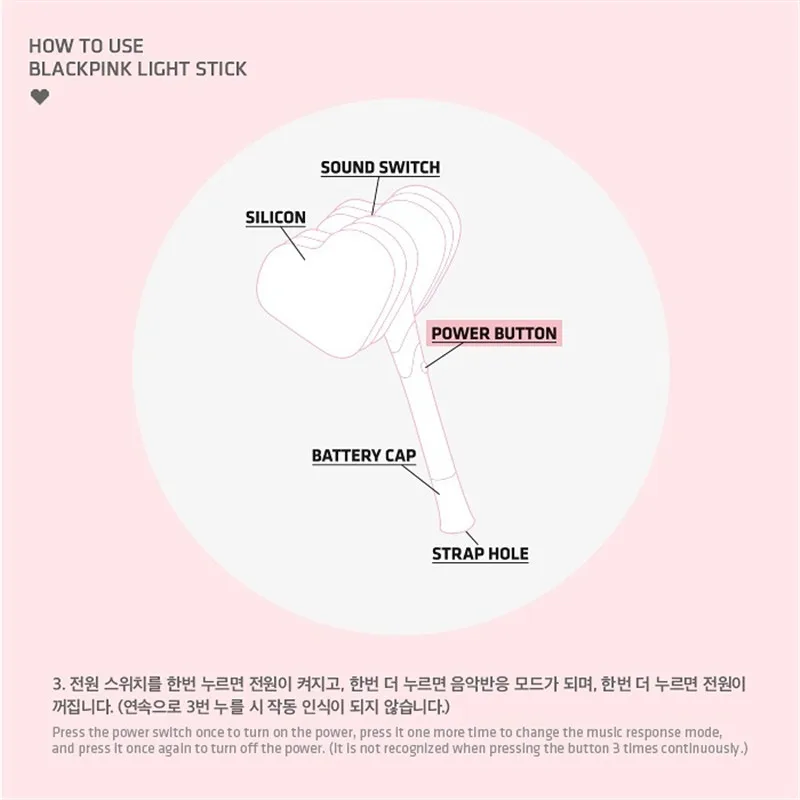KPOP Blackpink Hammer Light Stick Черный Розовый хип-хоп концерты альбом лайтстик флуоресцентная палка помощь Dod игрушки ЛОМО карта подарок