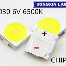 Светодиодный диодный светильник 100 шт. 3030 белый 110 120LM 6V 150mA