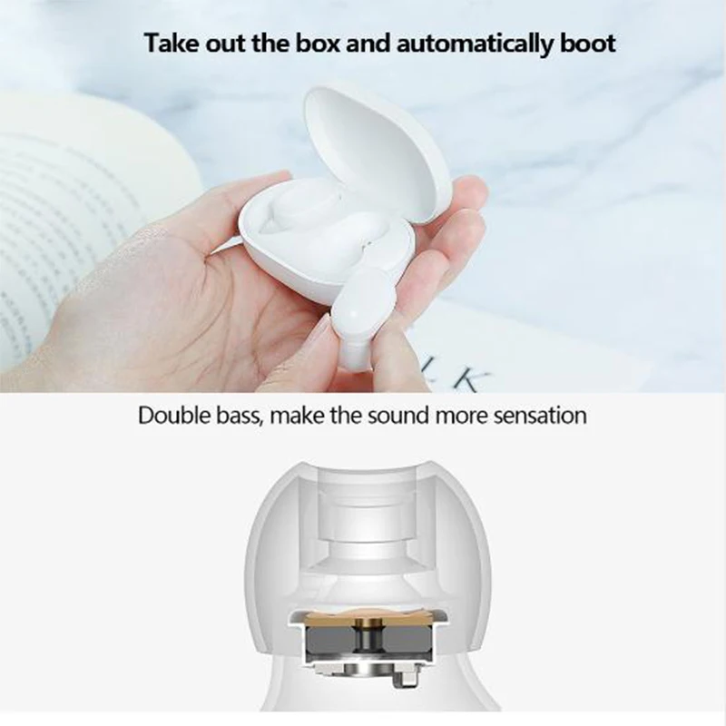 Xiaomi AirDots Bluetooth наушники Молодежная версия оригинальные TWS стерео басы BT 5 0 с