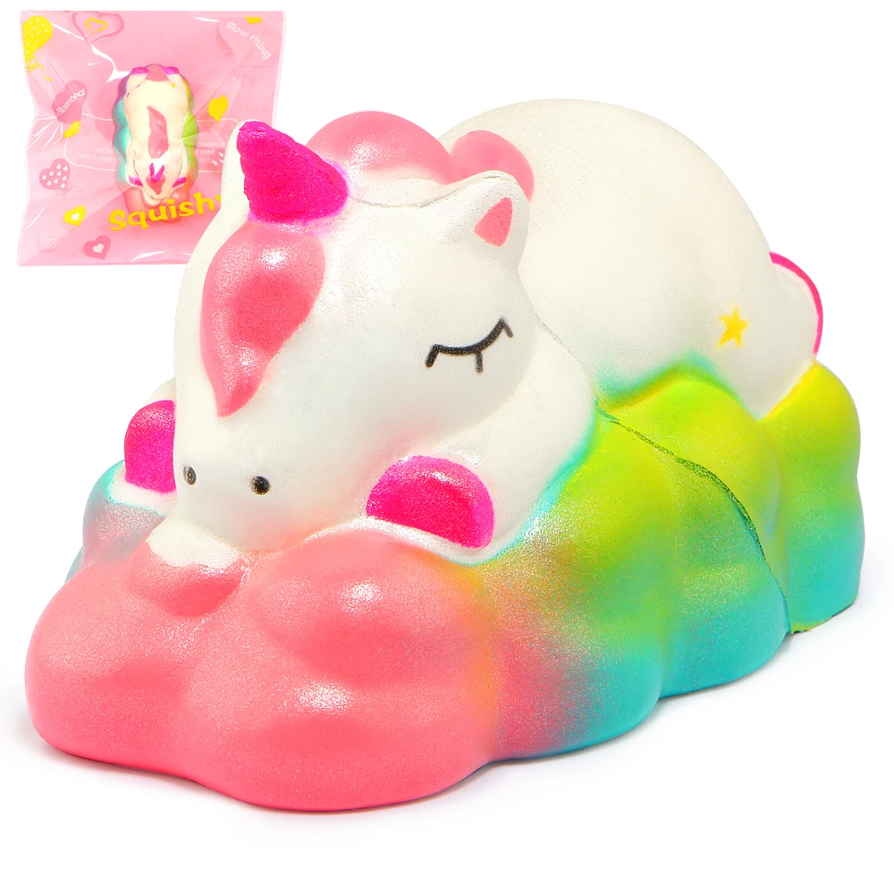 Симпатичные Galaxy Единорог мягкими красочные Squishies крем Ароматические замедлить