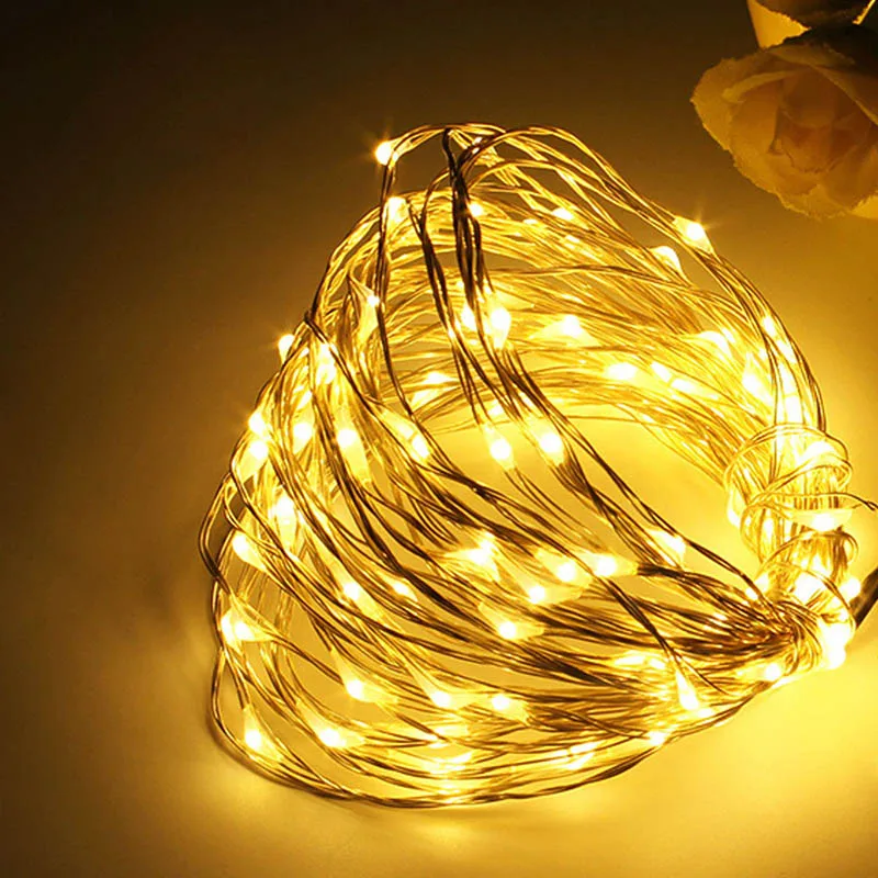 AGM светодиодная гирлянда рождественские сказочные огни 10 м 100LED свадебное