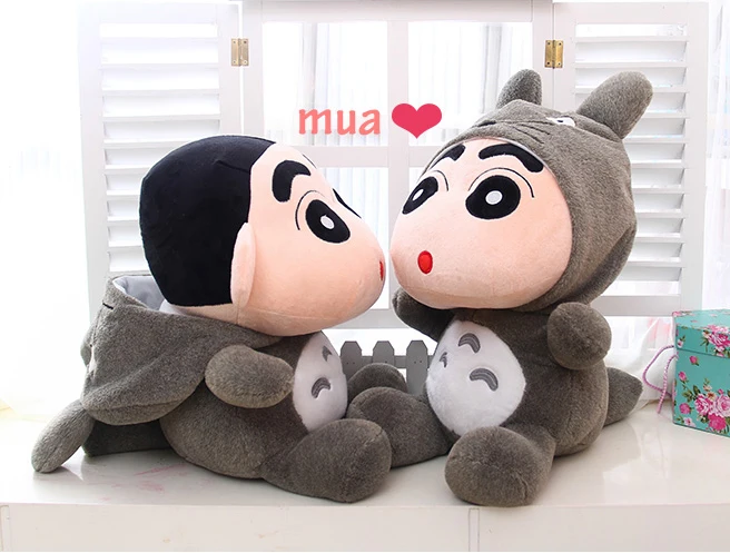 Бесплатная доставка! Totoro Crayon Shin Chan платье плюшевая игрушка детский подарок на