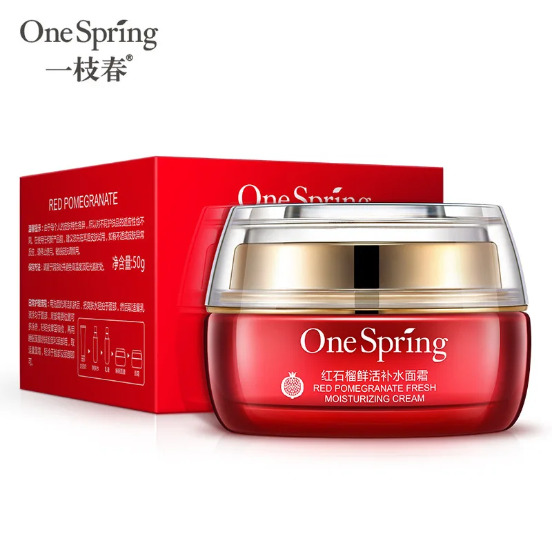 One Spring Natural Red Pomegranate Essence Face Cream Skin Whitening Dark Spot Remover Moisturizing Oil Control Care|ageless face cream|day creamface