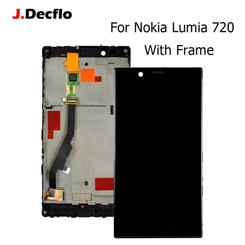 Для Nokia Lumia 720 ЖК-дисплей + 100% протестированный сенсорный экран с рамкой дигитайзер