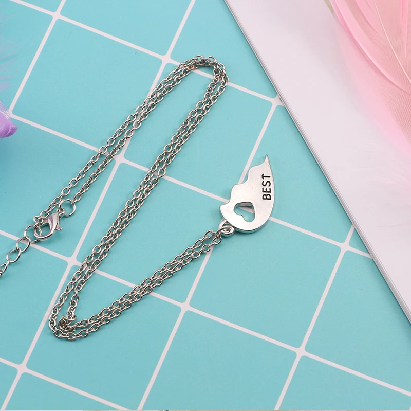 Модное ожерелье с надписью "Best Friends Forever", BFF ожерелье s для женщин, пустотелая подвеска в виде разбитого сердца, Золотое Серебряное ожерелье и подвески