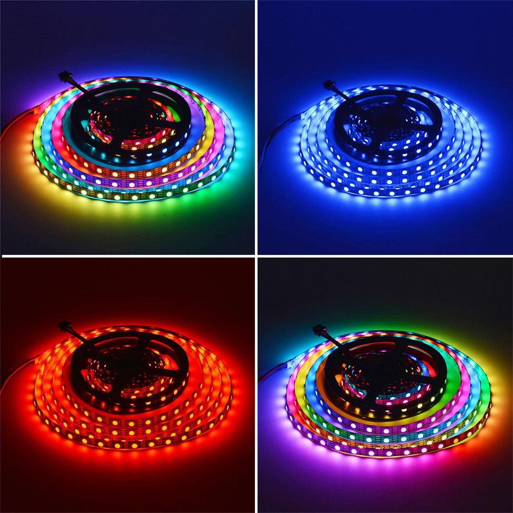 WS2815 (12V WS2812B) LED Dual-Signal 1m/5m 30/60/144 Pixels/Leds/m Individual Addressable 5050 RGB Flex Strip Light | Освещение