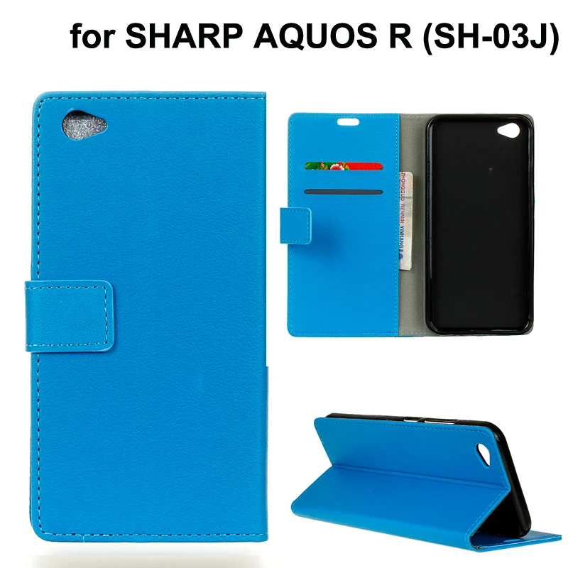 Чехол-Кошелек из искусственной кожи для SHARP AQUOS R SH-03J однотонный 03j стильный