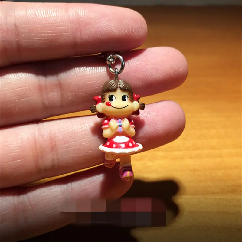 60 шт., 2-3 см, Kawaii, ПВХ, японское аниме, фигурка фудзия, молочная девочка и собака, Набор фигурок, игрушки-брелоки