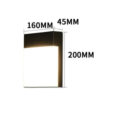 Sand black 3000K 18 W Наружное освещение для ворот светильник современный светодиодный настенный светильник Водонепроницаемый IP65 Двор садовый свет стеновой в коридоре 85-265 V внутренний Декор для дома - Испускаемый цвет: Sand black 3000K