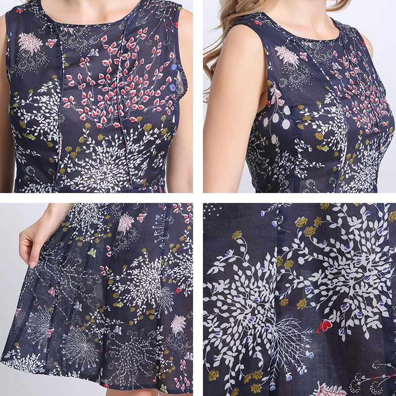 MS VASSA летнее шифоновое платье с цветочным рисунком Для женщин печати 2018 Новый