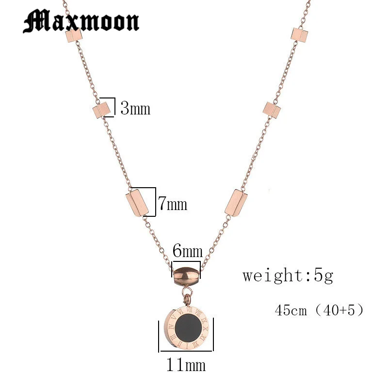 Maxmoon модное женское колье в римском стиле с цифрой нержавеющая сталь 316 L монета