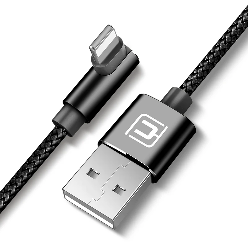 CAFELE usb кабель для iphone x xr Кабель зарядного устройства для 6 7 8 5S plus Быстрая зарядка нейлоновый шнур для передачи данных Поддержка синхронизации данных - Цвет: Black