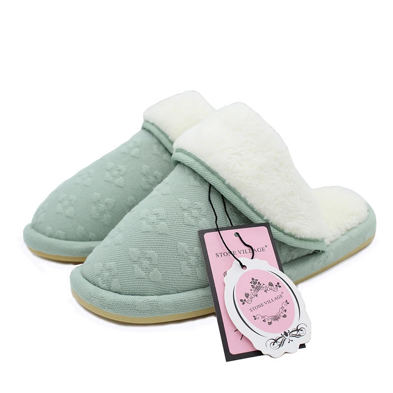 Зимние хлопковые тапочки женская обувь на плоской подошве нескользящие женские