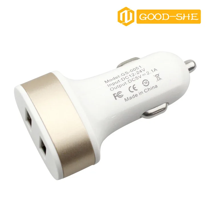Adapt Automobile Electronic Product Both USB Bring IC Protect Car Charger Head Authentication 2.1A Double Port Vehicle Charger|charger head|charger