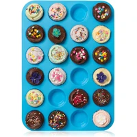 mini muffin puncakes biscuit pans 24 cupcakes silicone mold cups mold non stick tray bakeware baking tools