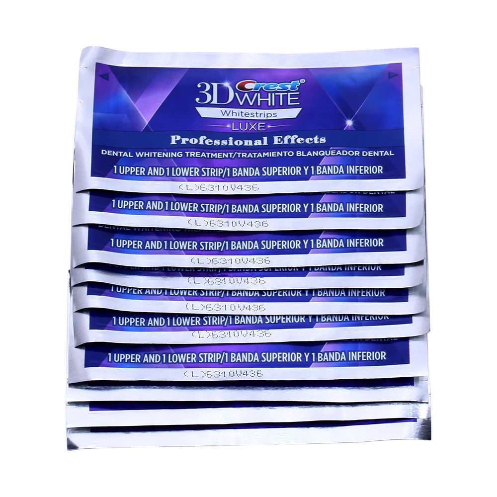 

Crest 3D White Teeth Whitestrips Tooth Bleaching Kit Oral Hygiene Tooth Whitening Dental Products Dentures Cleaning for Smile