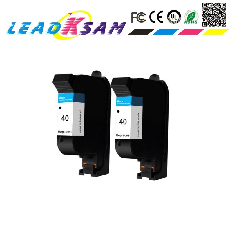 2x черный 51640A совместимые картриджи для hp40 40 Designjet 488CA 650c 1200C 230 250c 330 350c 430 струйный