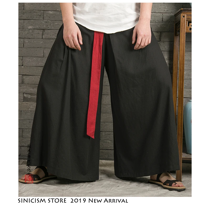 Китайские повседневные брюки Sinicism Store мужские летние кимоно винтажные для мужчин