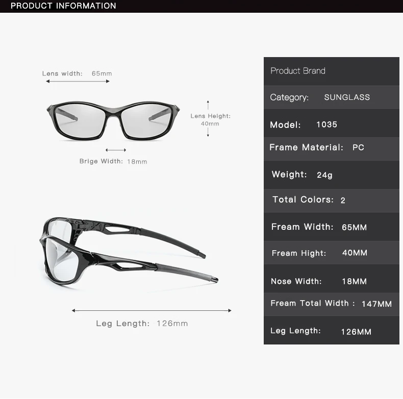 Спортивные поляризационные очки для велоспорта фотохромные UV400 мужские и