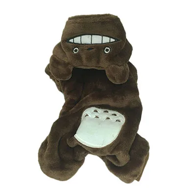 brown Милый костюм кошки, Зимняя Одежда для питомцев, для кошек, щенков, маленьких собак, флисовые толстовки, костюм для холодной погоды, одежда для котят, XS, s, m, l, xl, 2XL - Цвет: brown