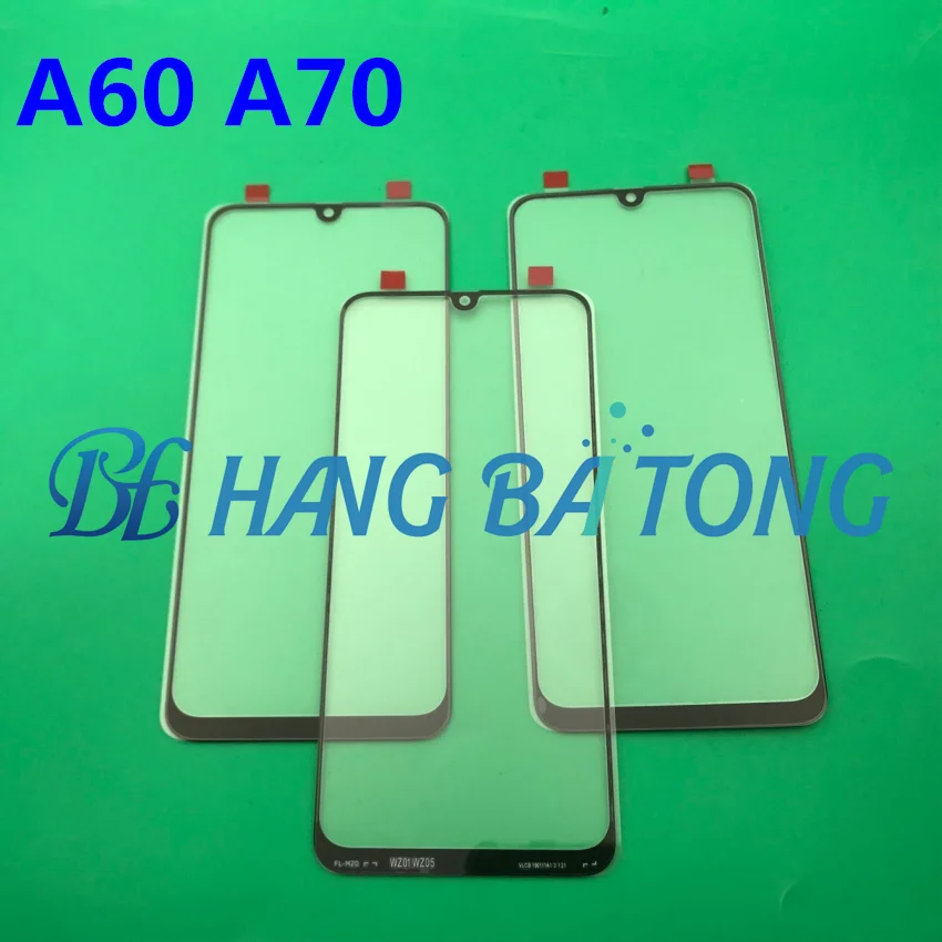 100pcs Original Front Panel Sensor LCD Display Glass Cover Lens For SAMSUNG Galaxy A60 6.3'' A70 6.7'' 2019 Touch Screen glass |