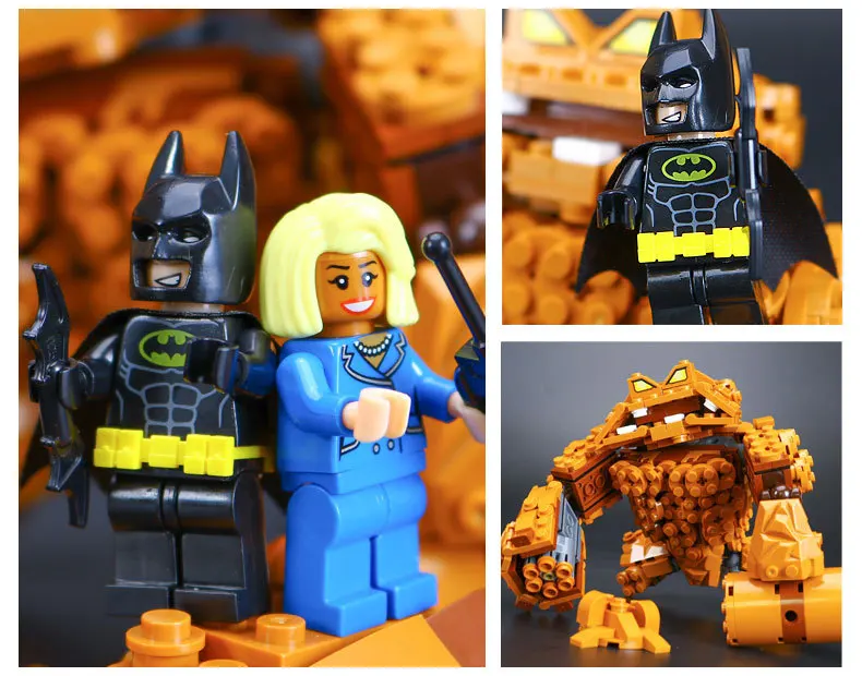 Nueva 07050 469 Unids Serie de Peliculas Batman ClayFace Splat Ataque La Roca Monstruo Juguetes los Ladrillos 70904|lepin batman|ladrillos juguetes |