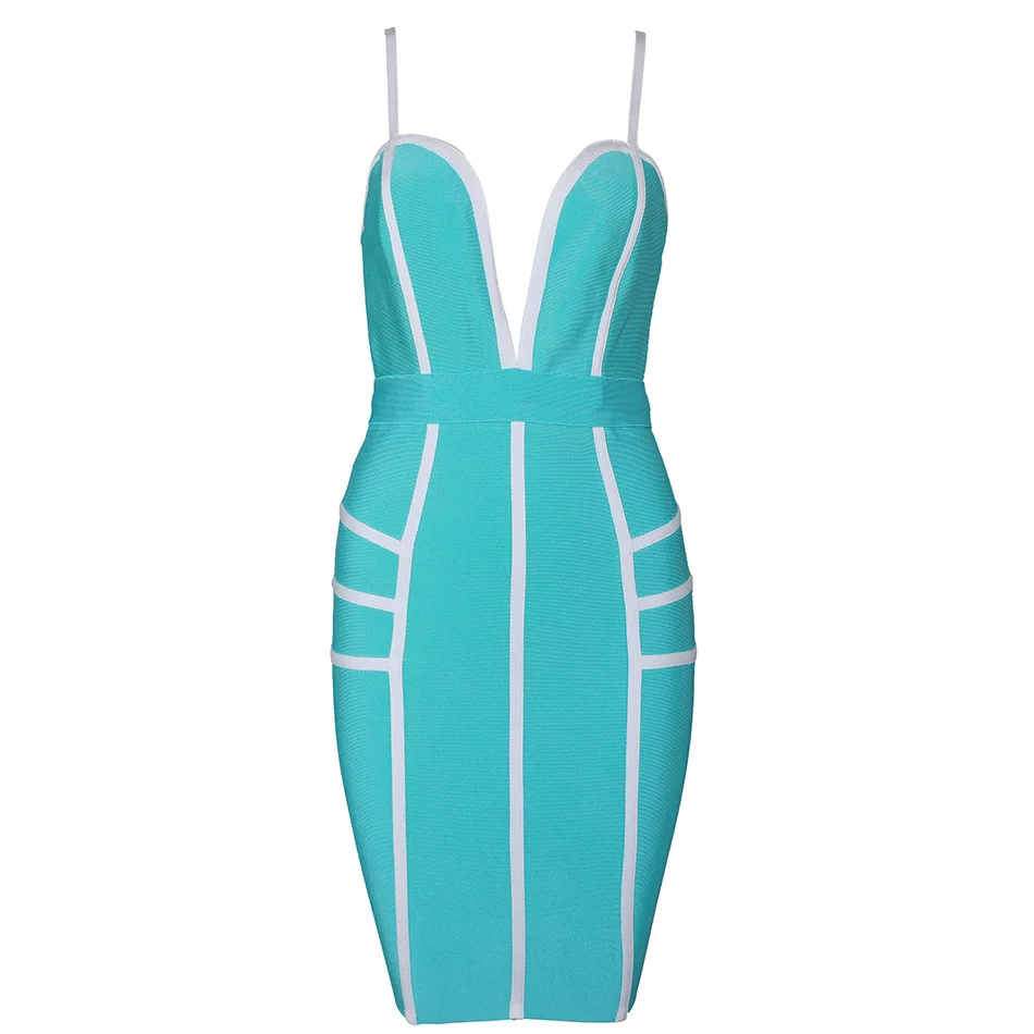 Арцу 2018 Лето Глубокий v образным вырезом Bodycon мини платье повязки Для женщин