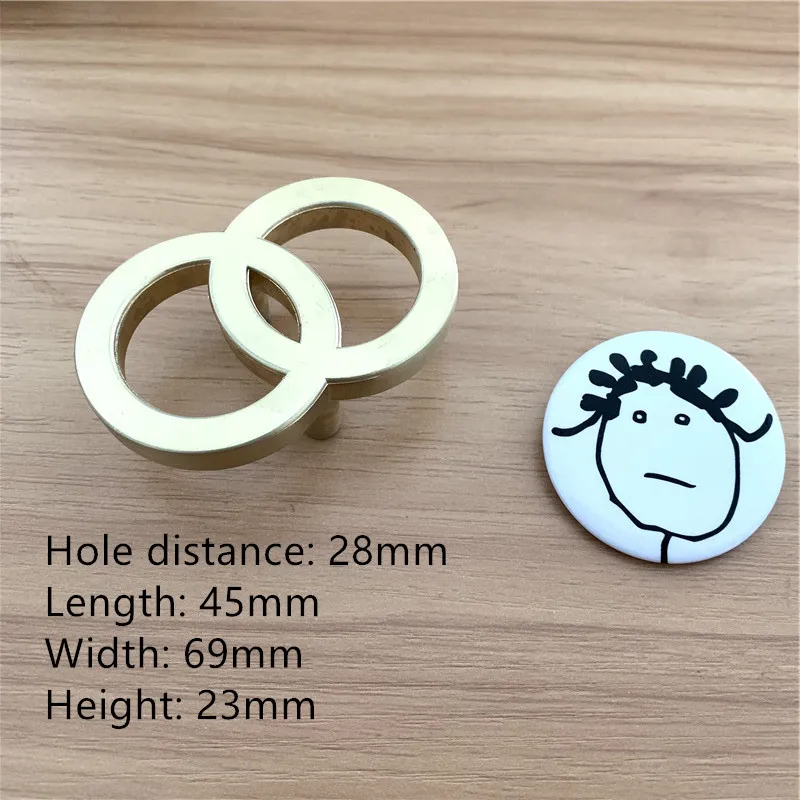 hole distance 28mm LCH цинковый сплав, матовый золотой медный цвет, ручка для шкафа, выдвижная ручка, дверная ручка, художественная мебель в китайском стиле, фурнитура - Цвет: hole distance 28mm