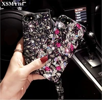 luxury bling rhinestone crystal diamond fox and soft back phone case cover for iphone 13 12 11 pro max x xs max xr 6s 7 8 plus