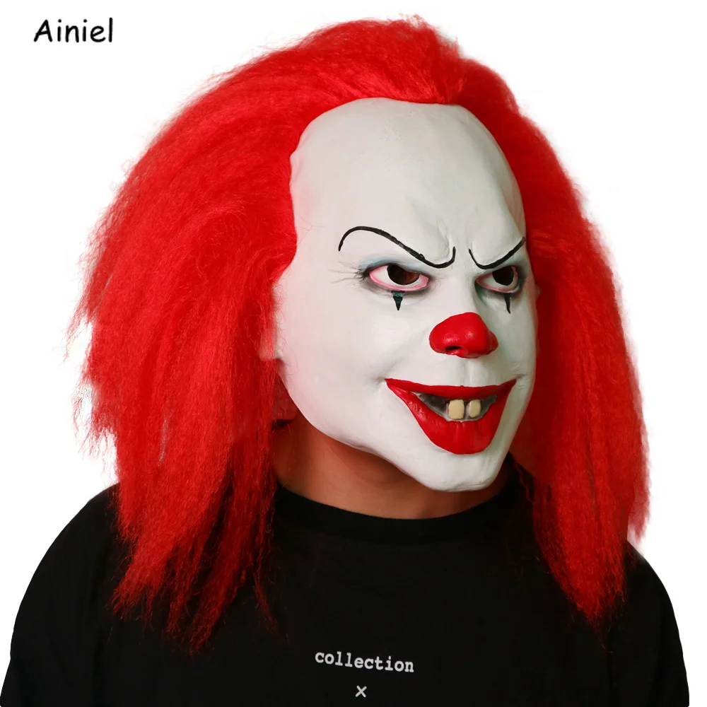 

Movie Stephen King's It Cosplay Horror halloween costum Pennywise Joker Men Suit Custom Made Carnival Halloween Haunted House