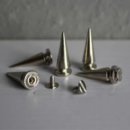 Новое поступление 50 шт./партия 10*25 мм конусные болты с шипами из серебряного
